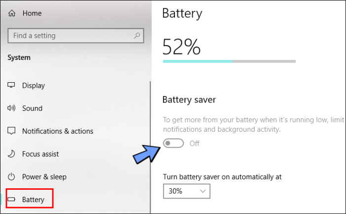 Bật chế độ tiết kiệm pin cho laptop