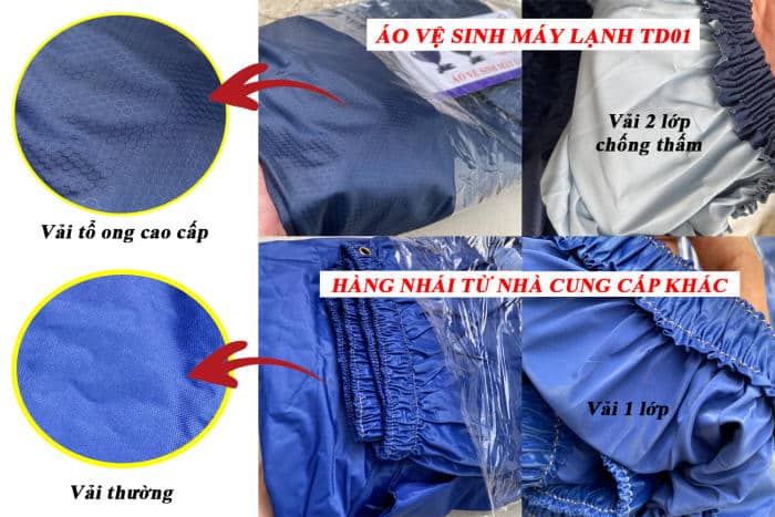 Phân biệt túi vệ sinh máy lạnh thật giả