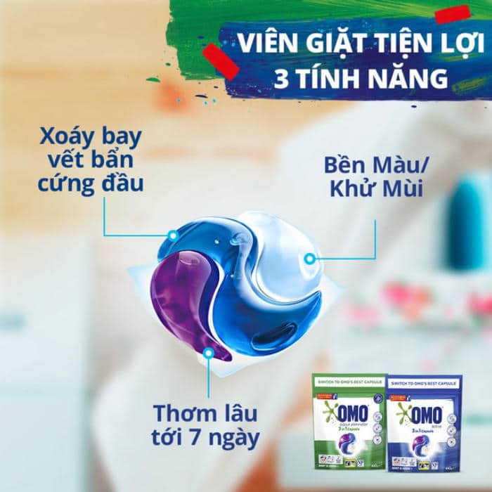 Hướng dẫn cách sử dụng viên giặt OMO đúng cách